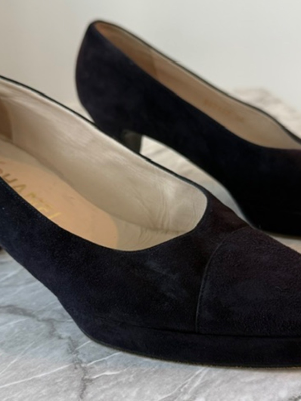 Chanel Black Suede 2-in Pumps, Size 40 - Picture 1 of 6